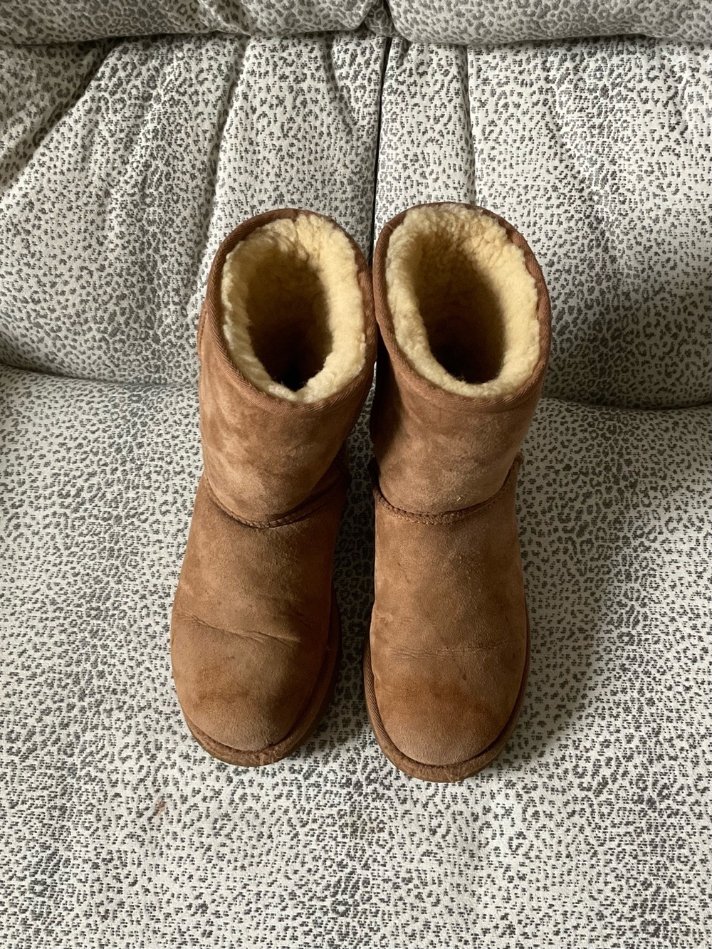 UGG Chestnut Suede Shearling Boots
